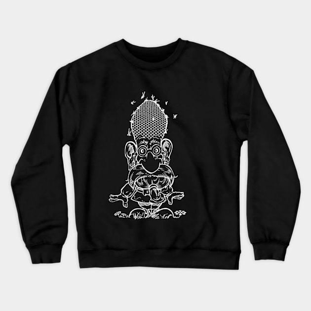 white on black honey dwarf Crewneck Sweatshirt by tregisart